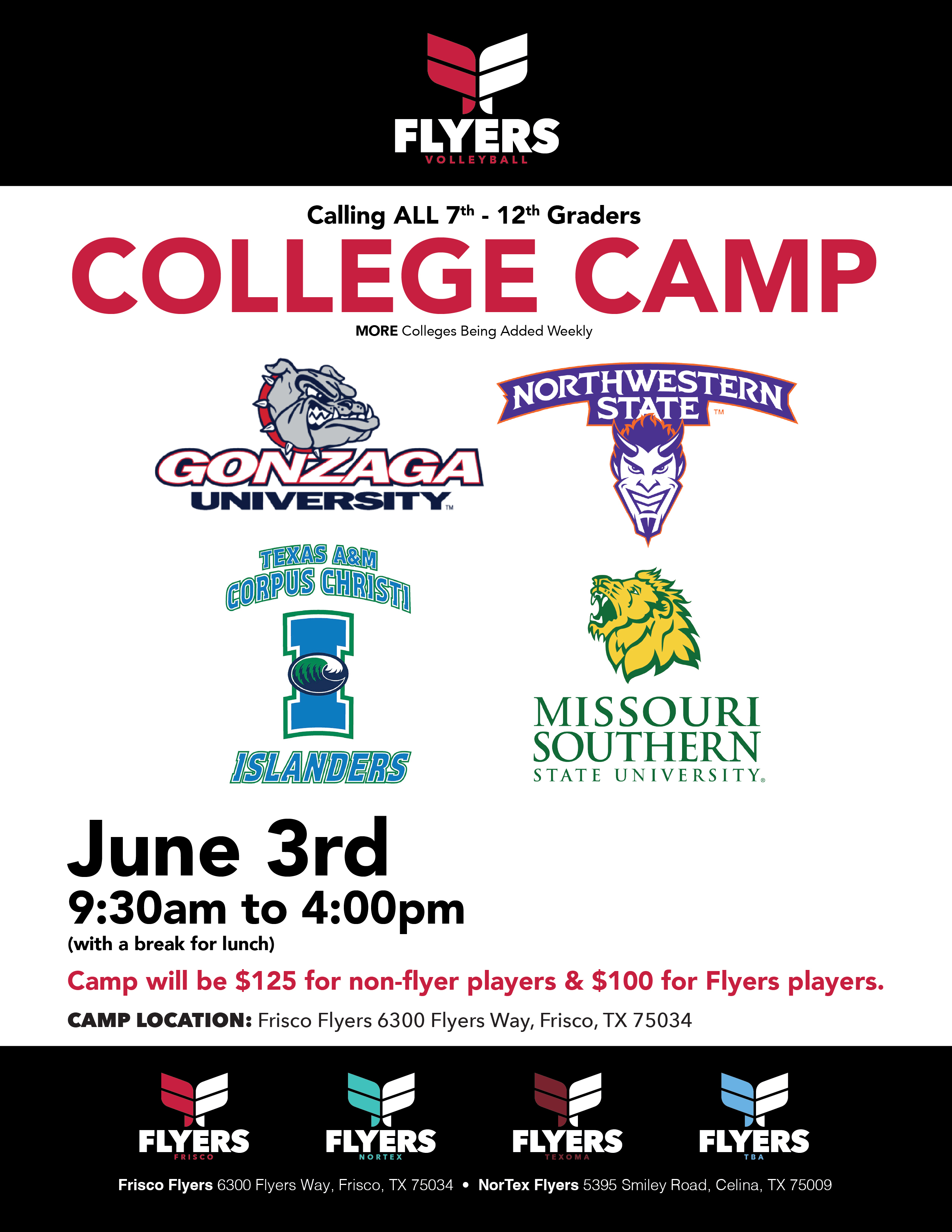 Flyers College Camp